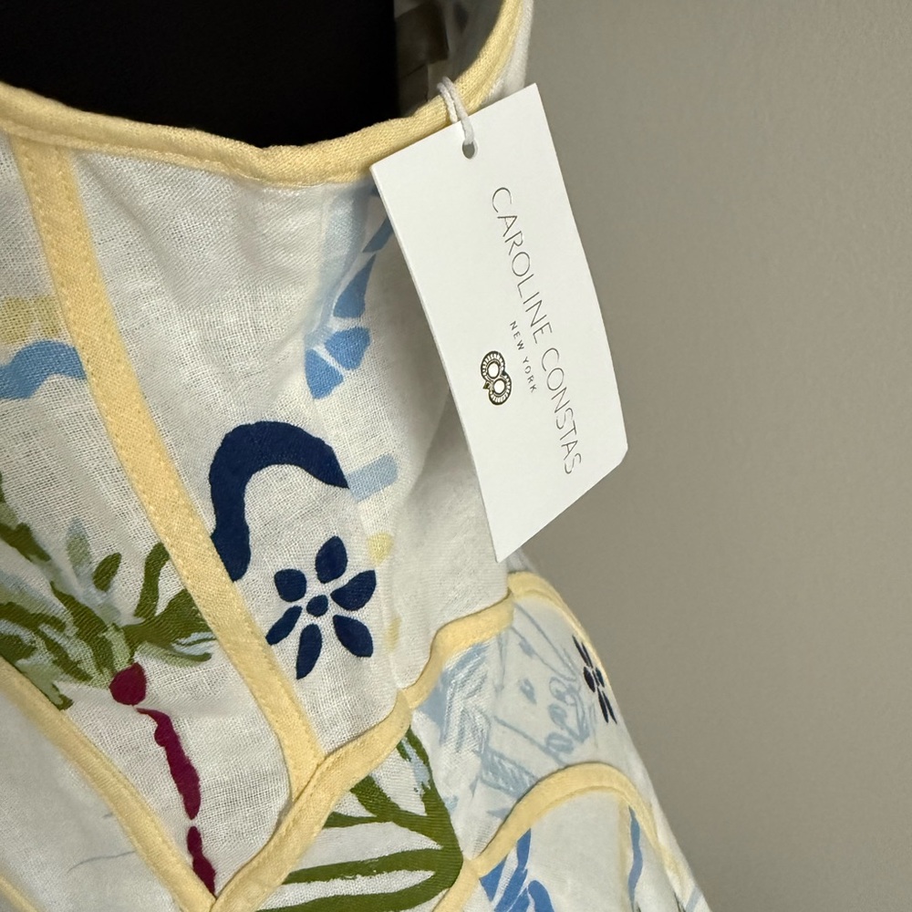 Caroline Constas Womens Print Dress Size Medium - Picture 6 of 8